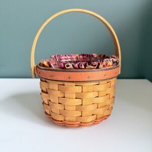 Vintage 1997‎ Longaberger SMALL PUMPKIN 7" Basket Liner Protecto4